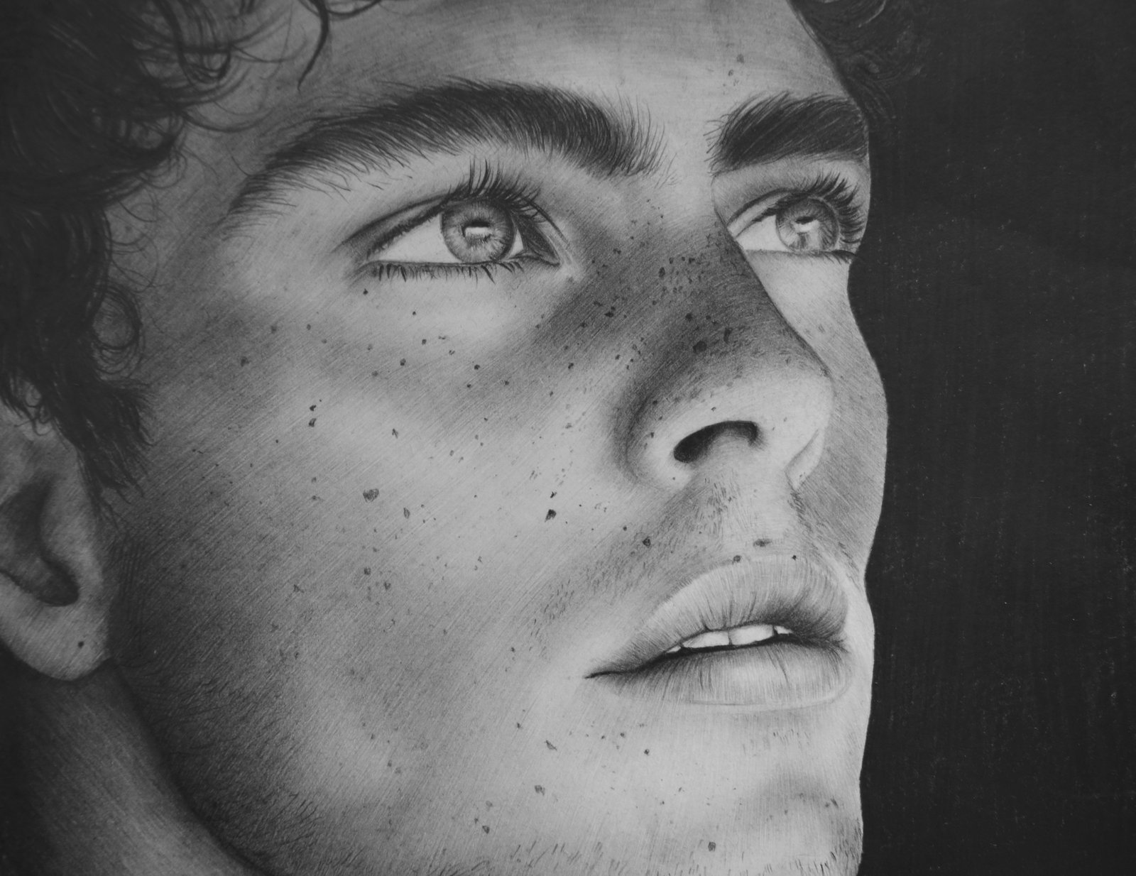 Pencil portrait by Katia Chalin